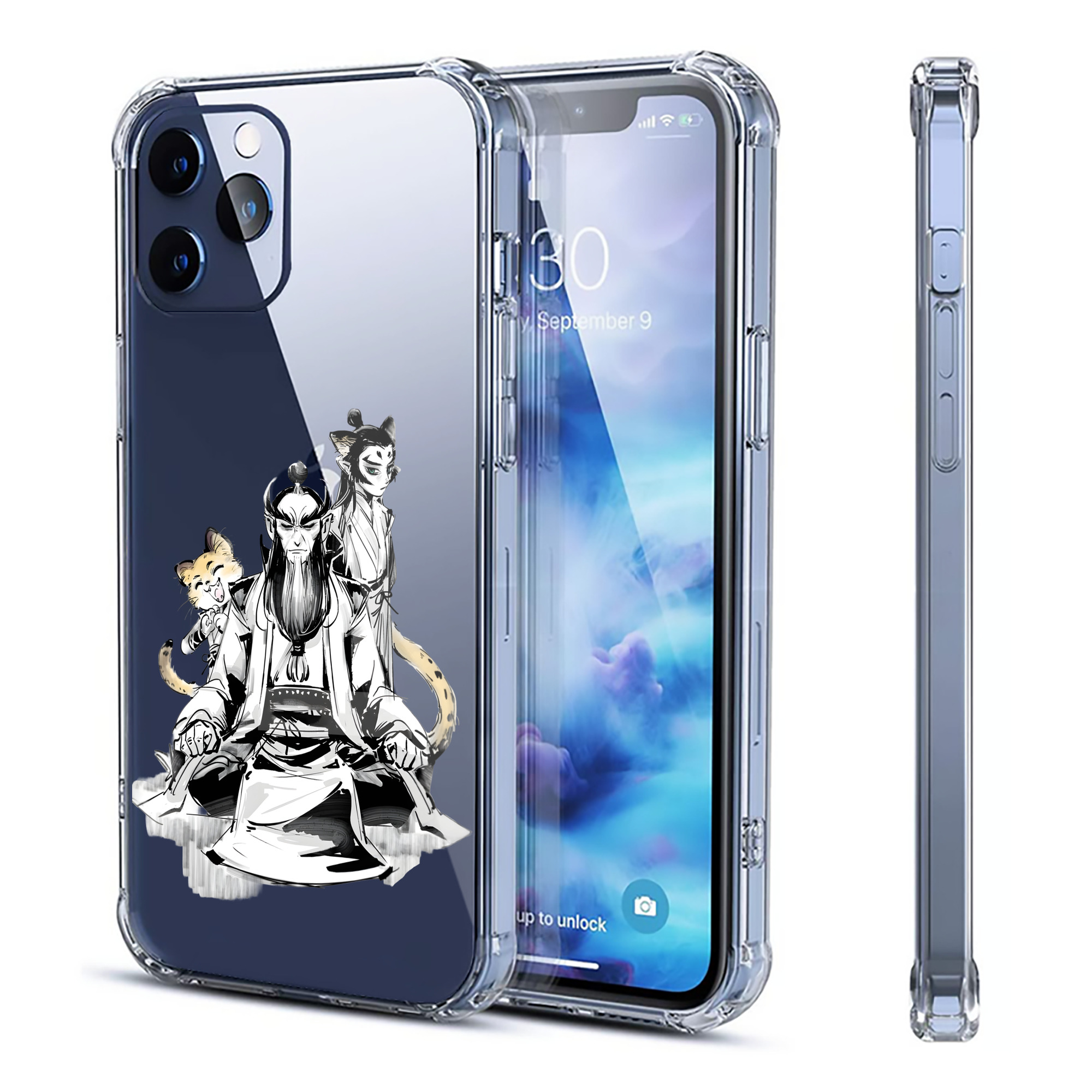 （画像用） Ne Zha 2 ナタ 魔童の大暴れ 【iPhone 12シリーズ対応】透明スマホケース（クリアソフトケース）
